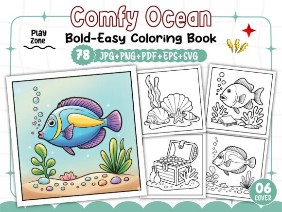 Bold and Easy Comfy Ocean Coloring Pages