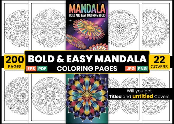 Bold and Easy Mandala Coloring Book Page: A Creative Escape for All Ages