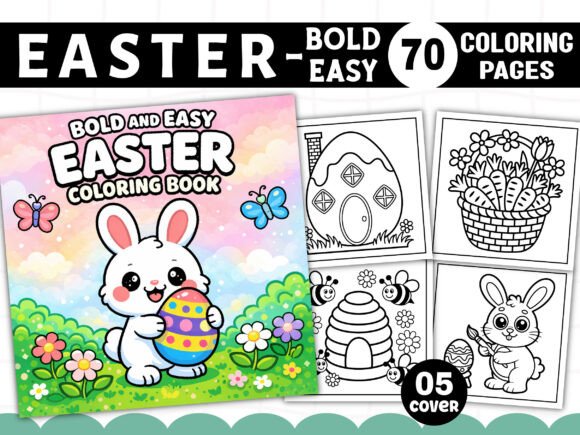 BOLD EASY EASTER COLORING BOOK: A Creative and Practical Choice for Coloring Enthusiasts