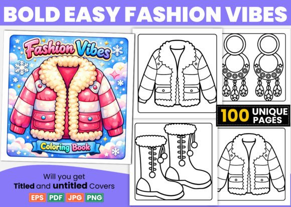 Bold Easy Fashion Vibes Coloring Page: A Creative Journey for All Ages