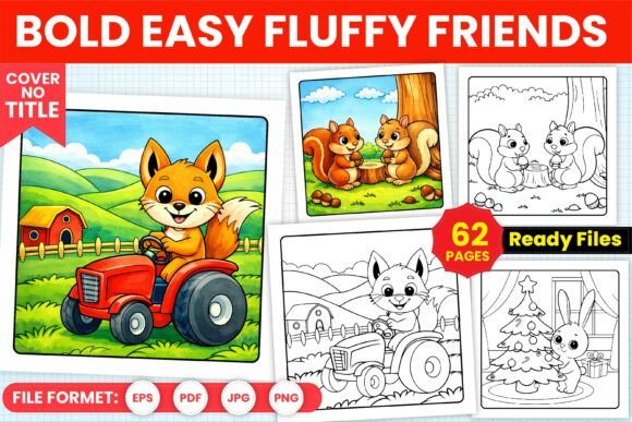 Bold Easy Fluffy Friends Coloring Pages – A Creative Resource for All Ages