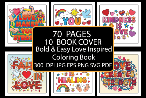 Bold Easy Love Coloring Book