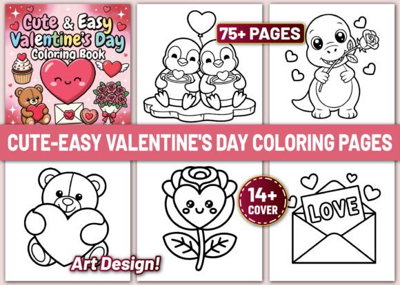 CUTE-EASY VALENTINE S DAY COLORING PAGES