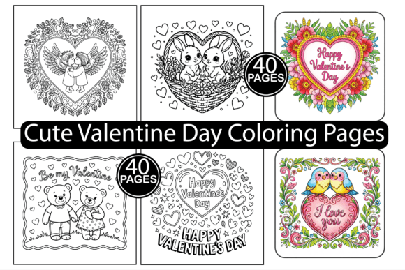 Cute Valentine Day Adults Coloring Book: A Creative and Profitable Resource