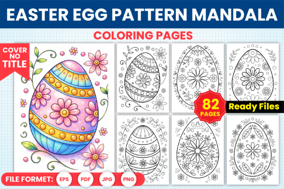 Easter Egg Pattern Mandala Coloring Page