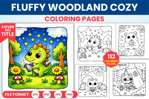 Fluffy Woodland Cozy Coloring Book Pages – A Creative Escape for All Ages