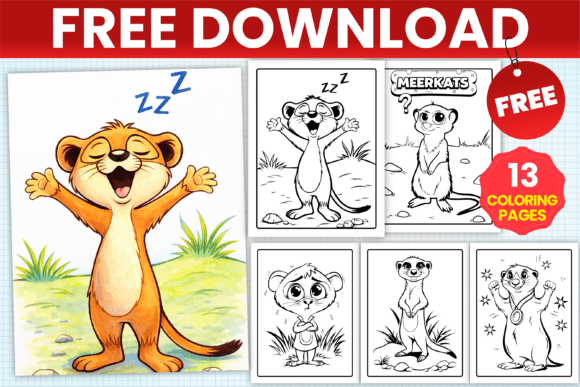 Hilarious Meerkat Free Coloring Pages: A Fun and Creative Resource for All Ages