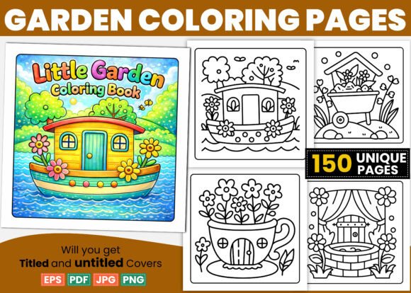 Little Garden Bold Easy Coloring Pages