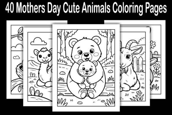 Mothers Day Cute Animals Coloring Pages: A Unique Creative Resource
