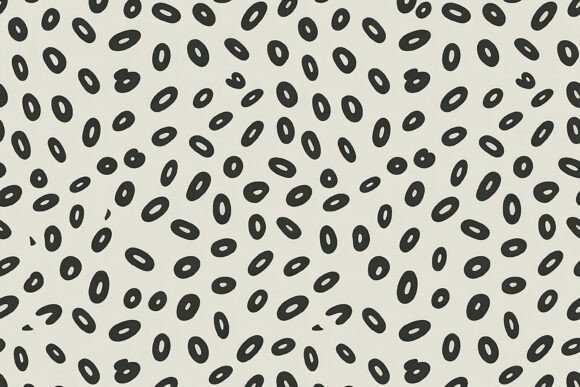 Seamless Hand Drawn Ring Pattern Design