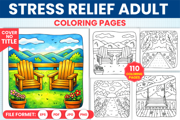 Stress Relief Adult Coloring Book Pages