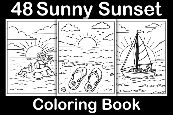 Sunny Sunset Coloring Book